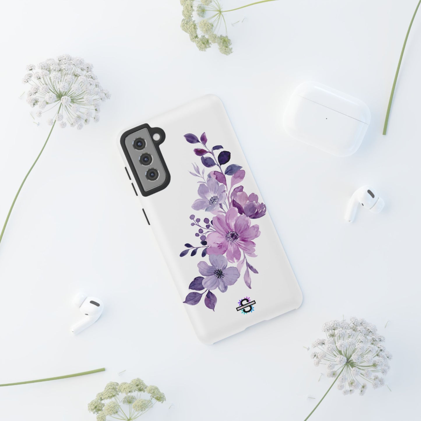 Limited Edition Floral Purple Phone Case | Prosperity Subliminals | Protective Hard Cover | Exclusive Collector's item