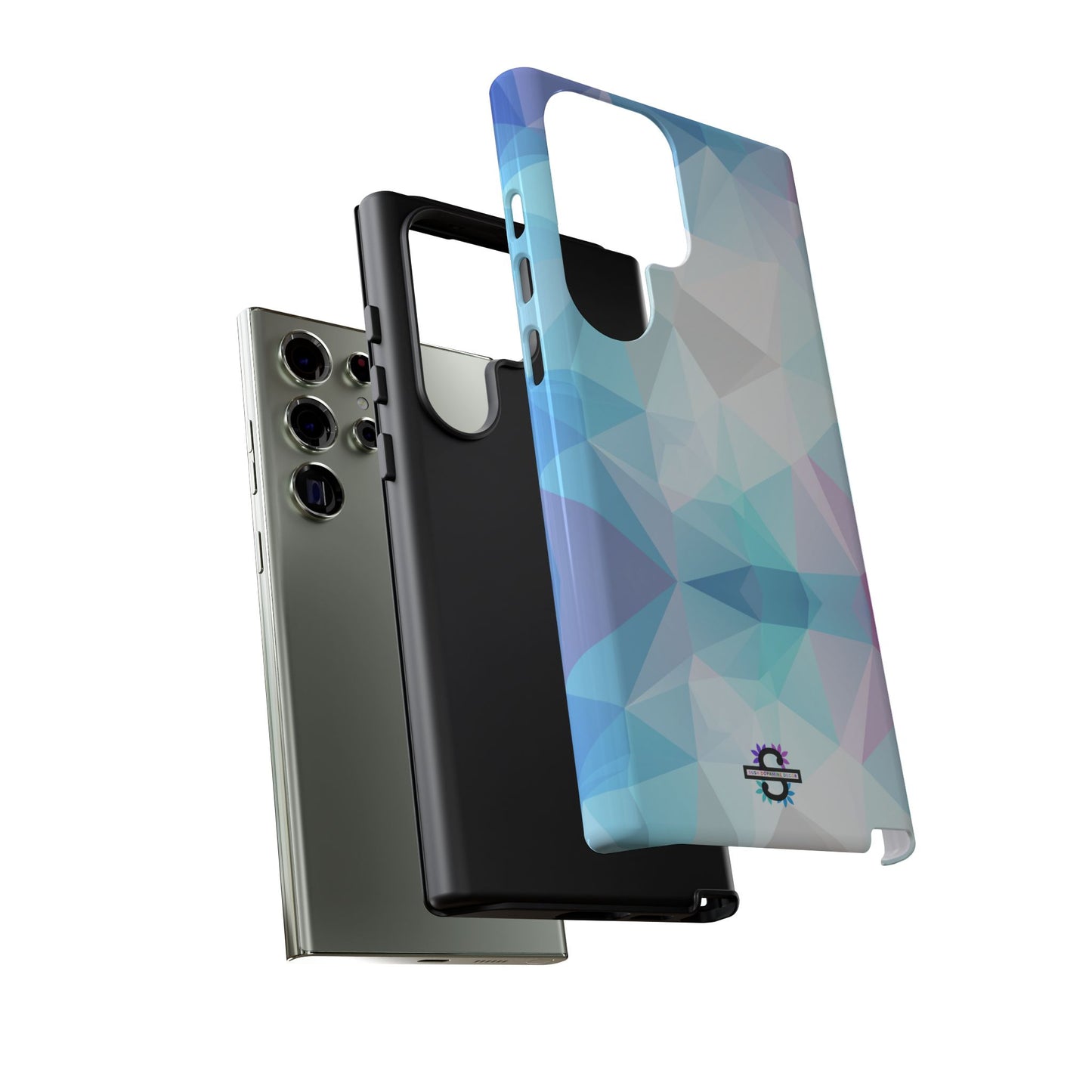 Geometric Blue Phone Cover