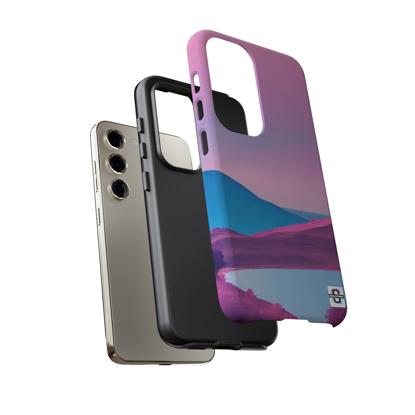 Pink Blue landscape design Phone cover | Mobile case