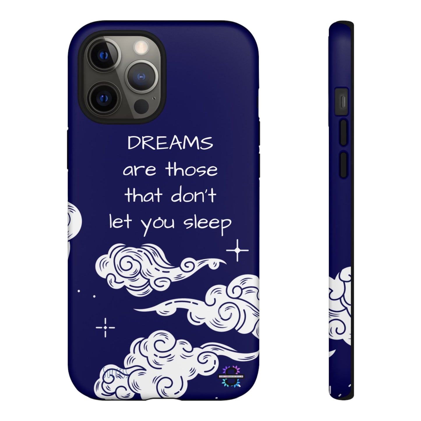 Limited Edition | Royal Blue Phone Case with Motivational Quote – Cloud Design Slim Protective Cover with Dual Layer Protection | Success Subliminals | Motivational Quote