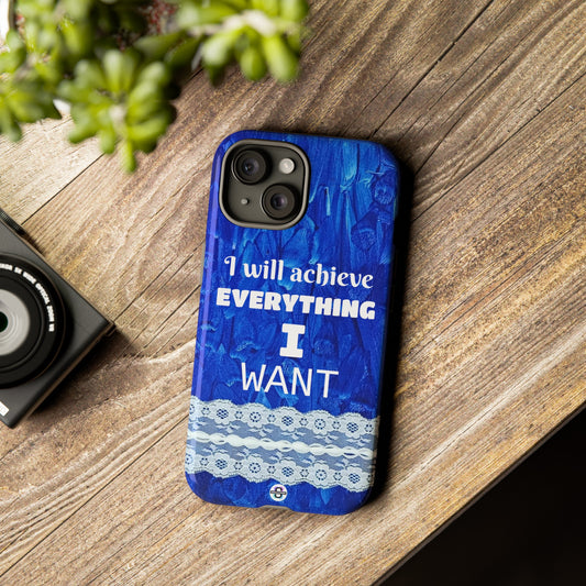 Royal Blue Hard Phone Case Phone Cover,  Motivational