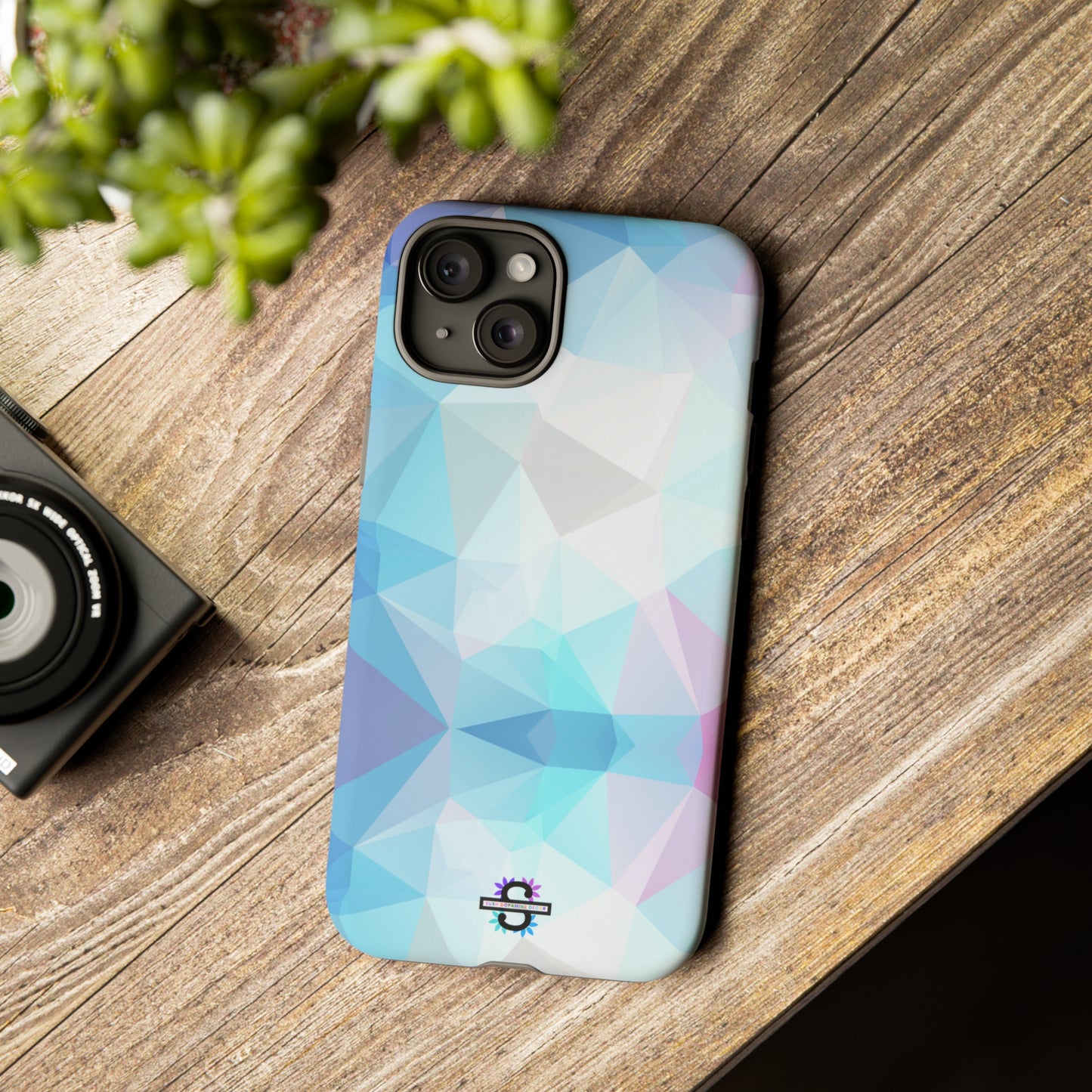 Geometric Blue Phone Cover