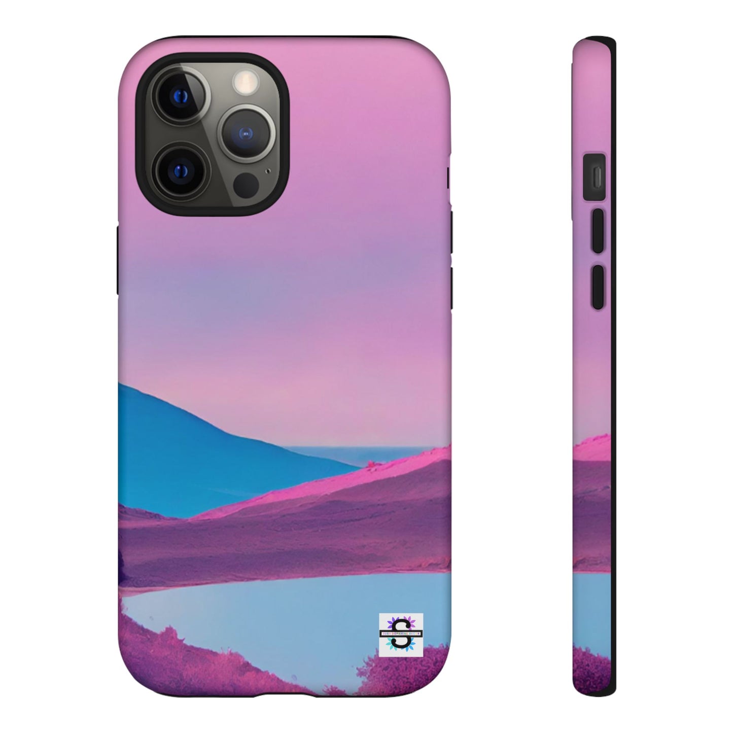 Pink Blue landscape design Phone cover | Mobile case