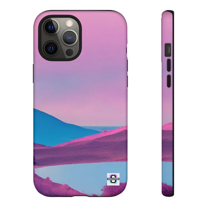 Pink Blue landscape design Phone cover | Mobile case