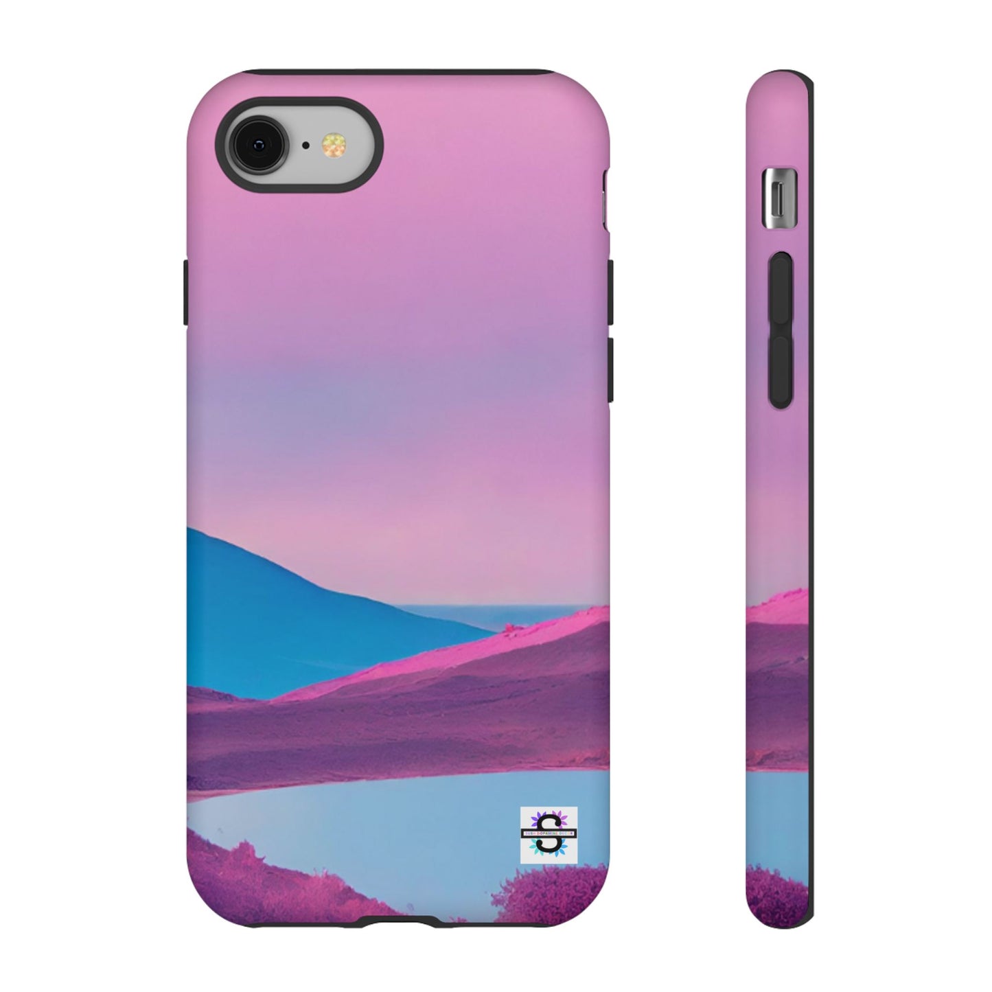 Pink Blue landscape design Phone cover | Mobile case