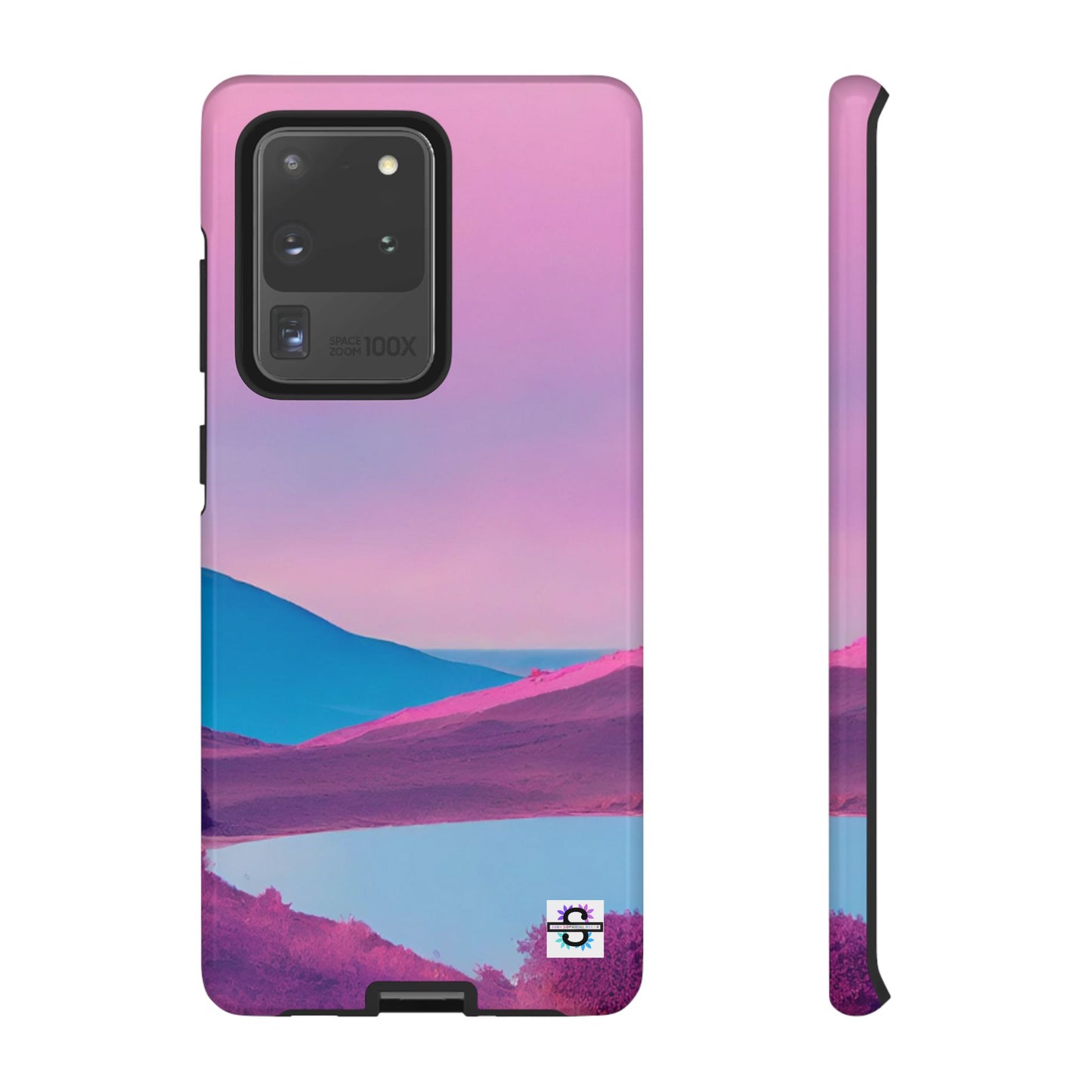Pink Blue landscape design Phone cover | Mobile case