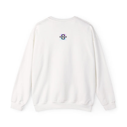 Unisex Heavy Blend™ Crewneck Sweatshirt - Cute cat inspired, Peace and love subliminals, Attract love and peace | Cozy Conscious Apparel