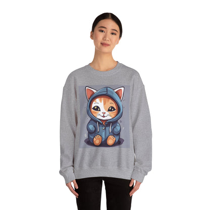 🐾 Cute Cat Hoodie Crewneck Sweatshirt | Unconditional Love Subliminals | Manifestation Apparel
