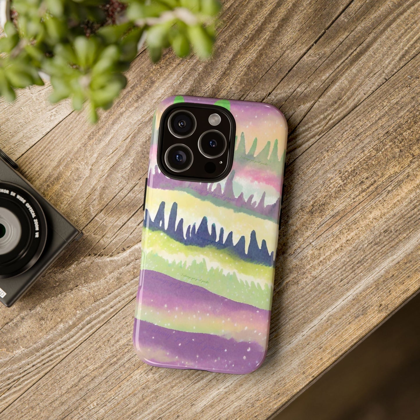 Limited Edition | Subliminals for good grades | Beautiful Abstract Landscape Phone Case – Nature Design Mobile Cover with Dual Protection