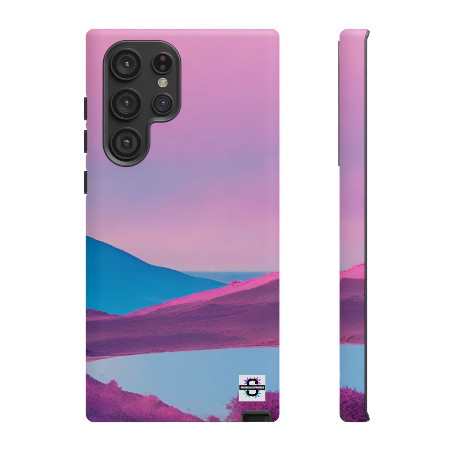 Pink Blue landscape design Phone cover | Mobile case
