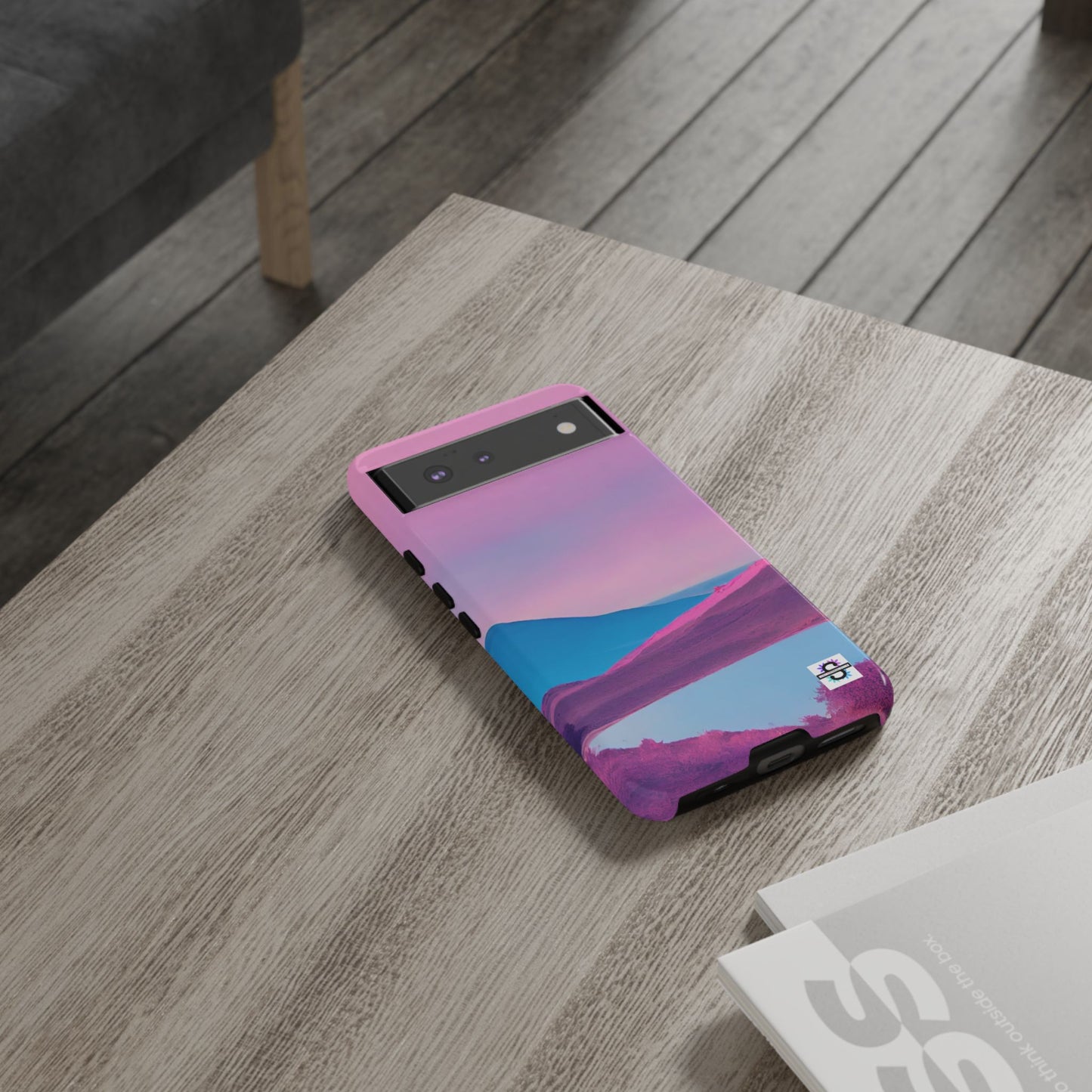 Pink Blue landscape design Phone cover | Mobile case