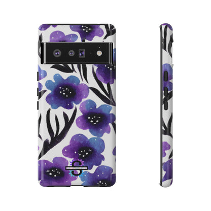 Couverture de téléphone florale violette | Étui pour téléphone