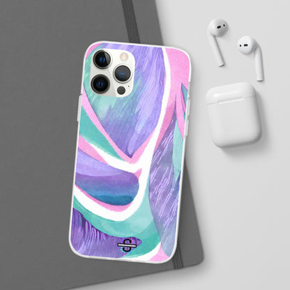 Subliminals for Prosperity | Purple Blue Green Pattern Phone cover | World's first Subliminals Brand | Sush Dopamine Decor