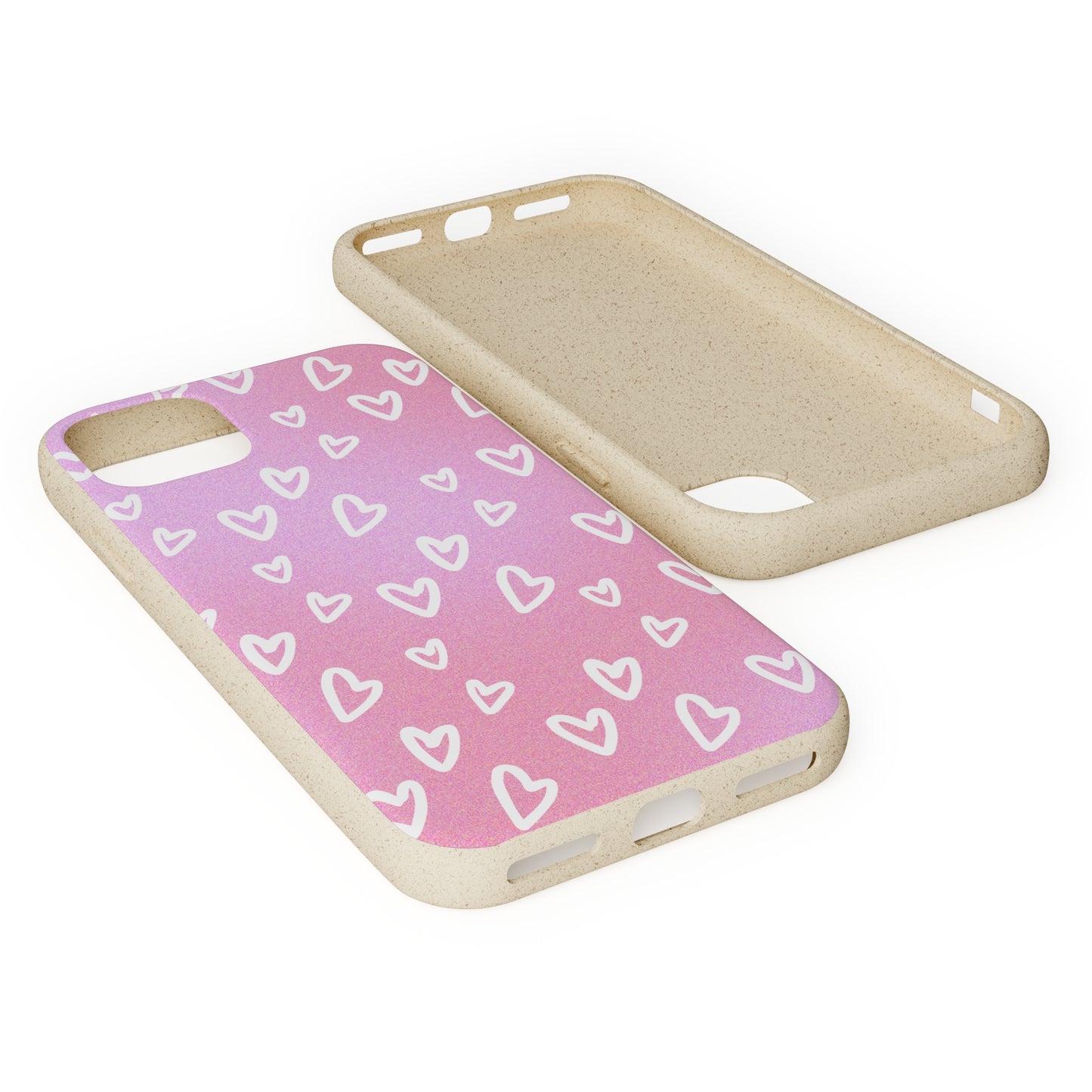 Eco friendly Heart print Mobile Case