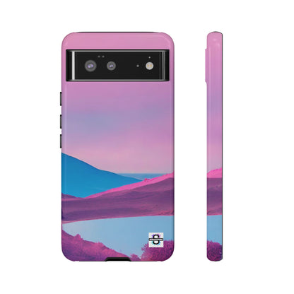 Pink Blue landscape design Phone cover | Mobile case