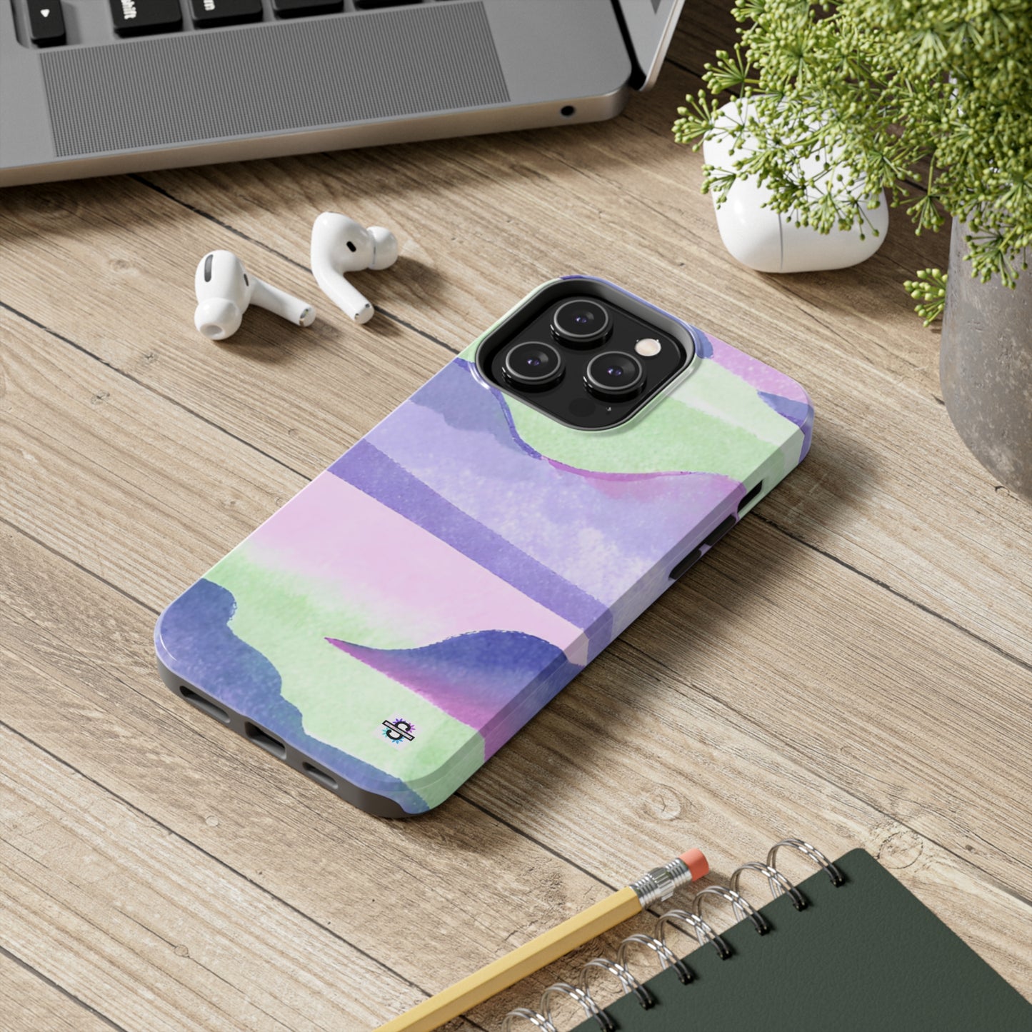 Vibrant Defenders: Amazing Pink Green Purple Blue Tough Phone Case | Mobile coversSush Dopamine Decor