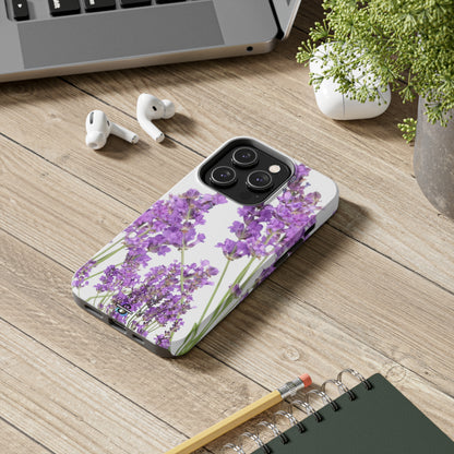 Purple Lavender print cute Phone Cover, Mobile case, iPhone 7 to iPhone15 AvailableSush Dopamine Decor