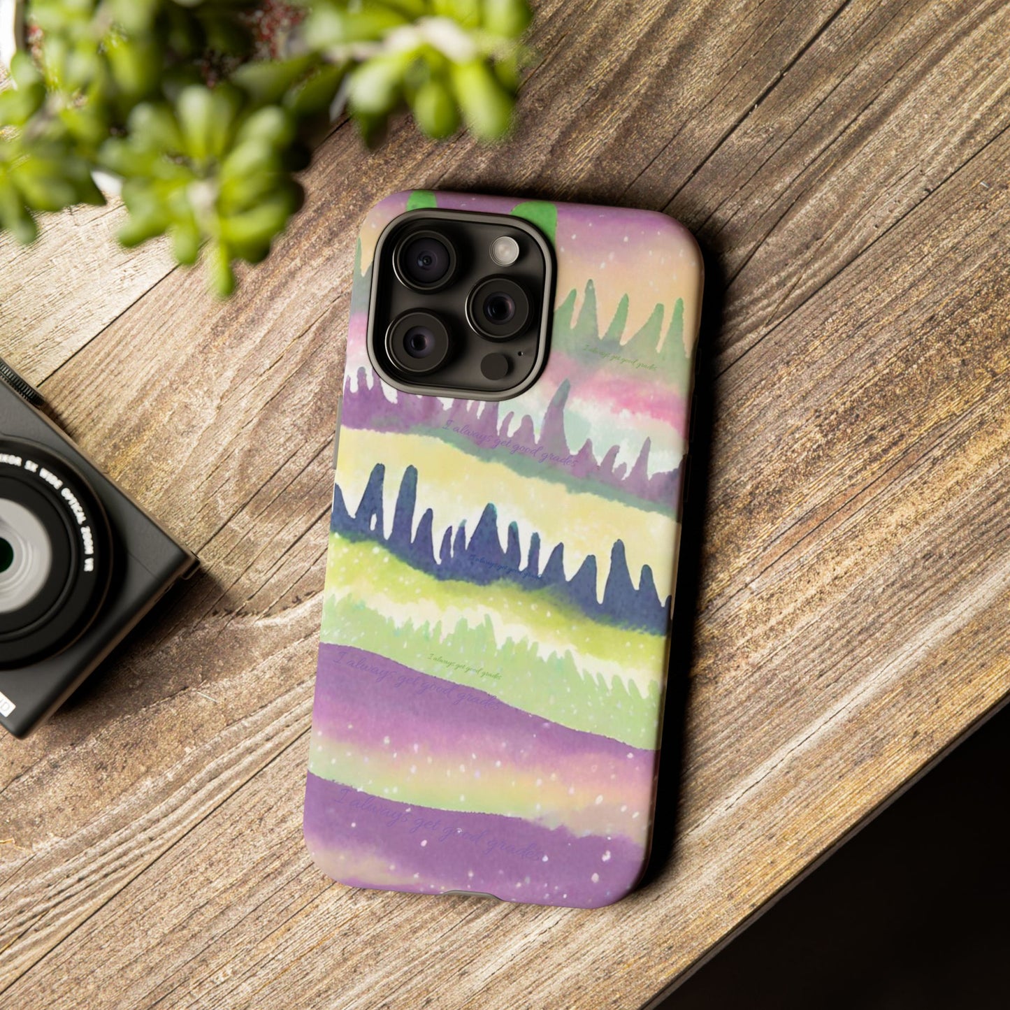 Limited Edition | Subliminals for good grades | Beautiful Abstract Landscape Phone Case – Nature Design Mobile Cover with Dual Protection