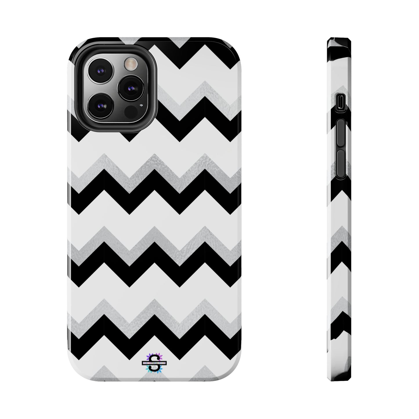 Zig Zag Black and White Phone Case | Mobile CoverSush Dopamine Decor