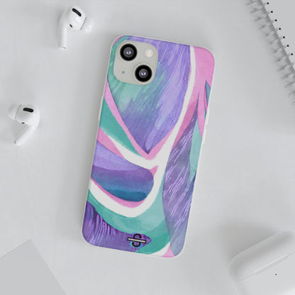 Subliminals for Prosperity | Purple Blue Green Pattern Phone cover | World's first Subliminals Brand | Sush Dopamine Decor