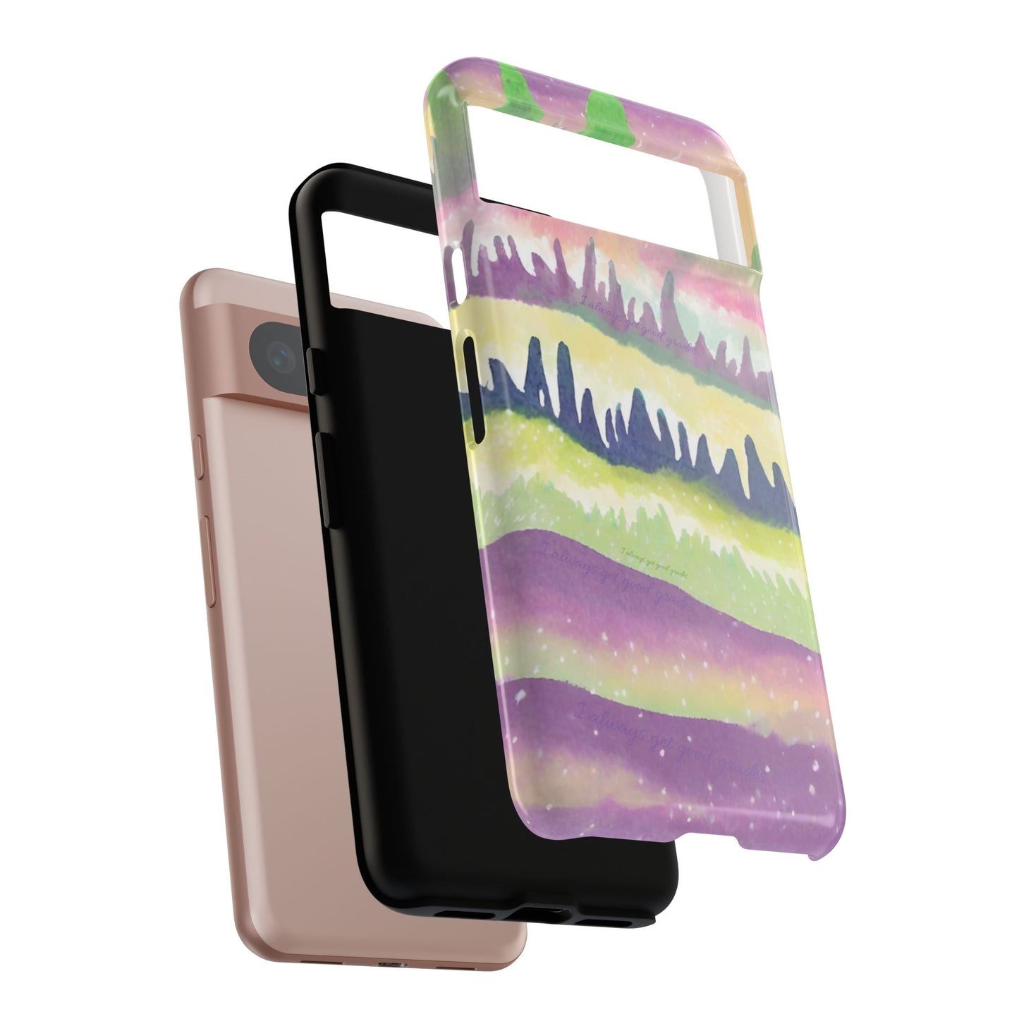 Limited Edition | Subliminals for good grades | Beautiful Abstract Landscape Phone Case – Nature Design Mobile Cover with Dual Protection