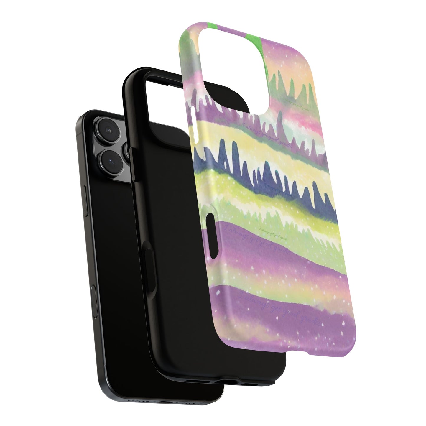 Limited Edition | Subliminals for good grades | Beautiful Abstract Landscape Phone Case – Nature Design Mobile Cover with Dual Protection