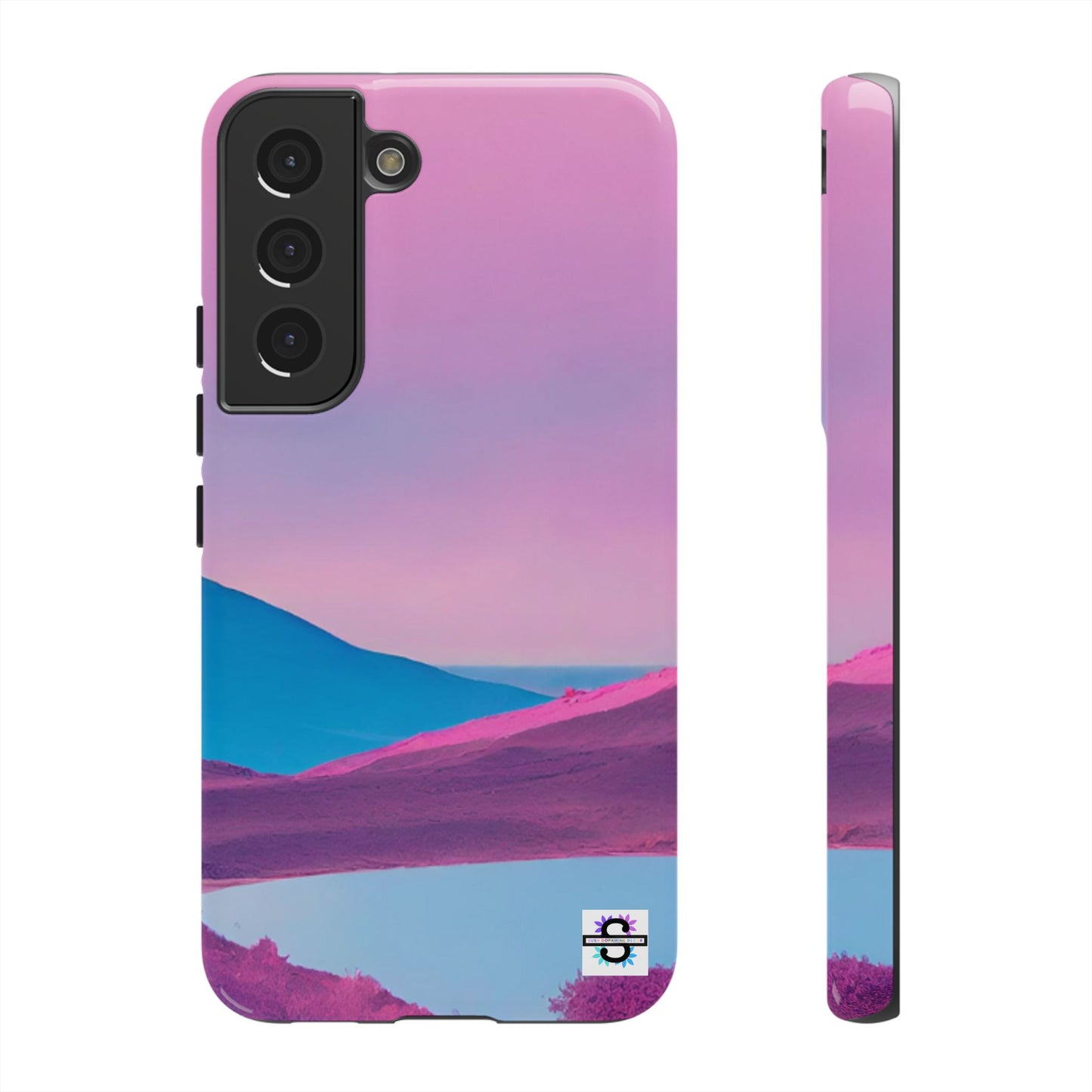 Pink Blue landscape design Phone cover | Mobile case