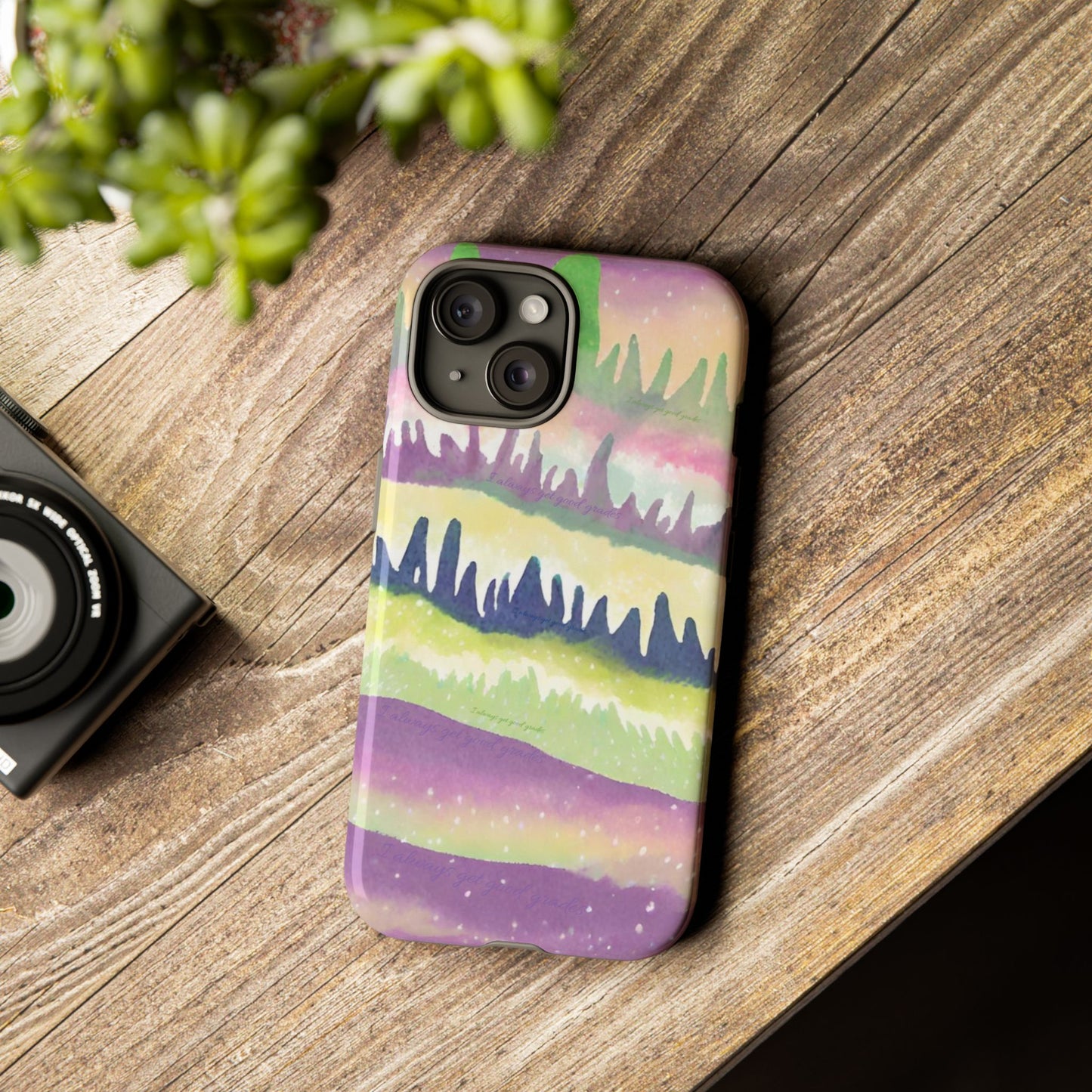 Limited Edition | Subliminals for good grades | Beautiful Abstract Landscape Phone Case – Nature Design Mobile Cover with Dual Protection