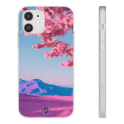 Flexi Pink landscape cherry blossom Phone case | Mobile cover