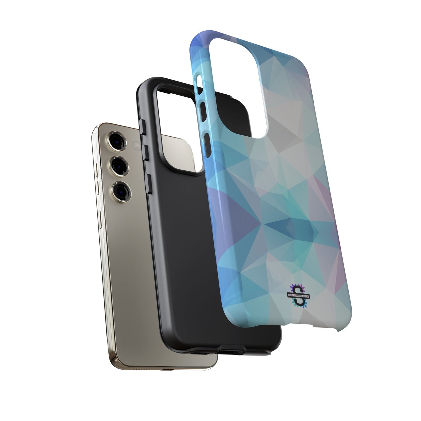 Geometric Blue Phone Cover