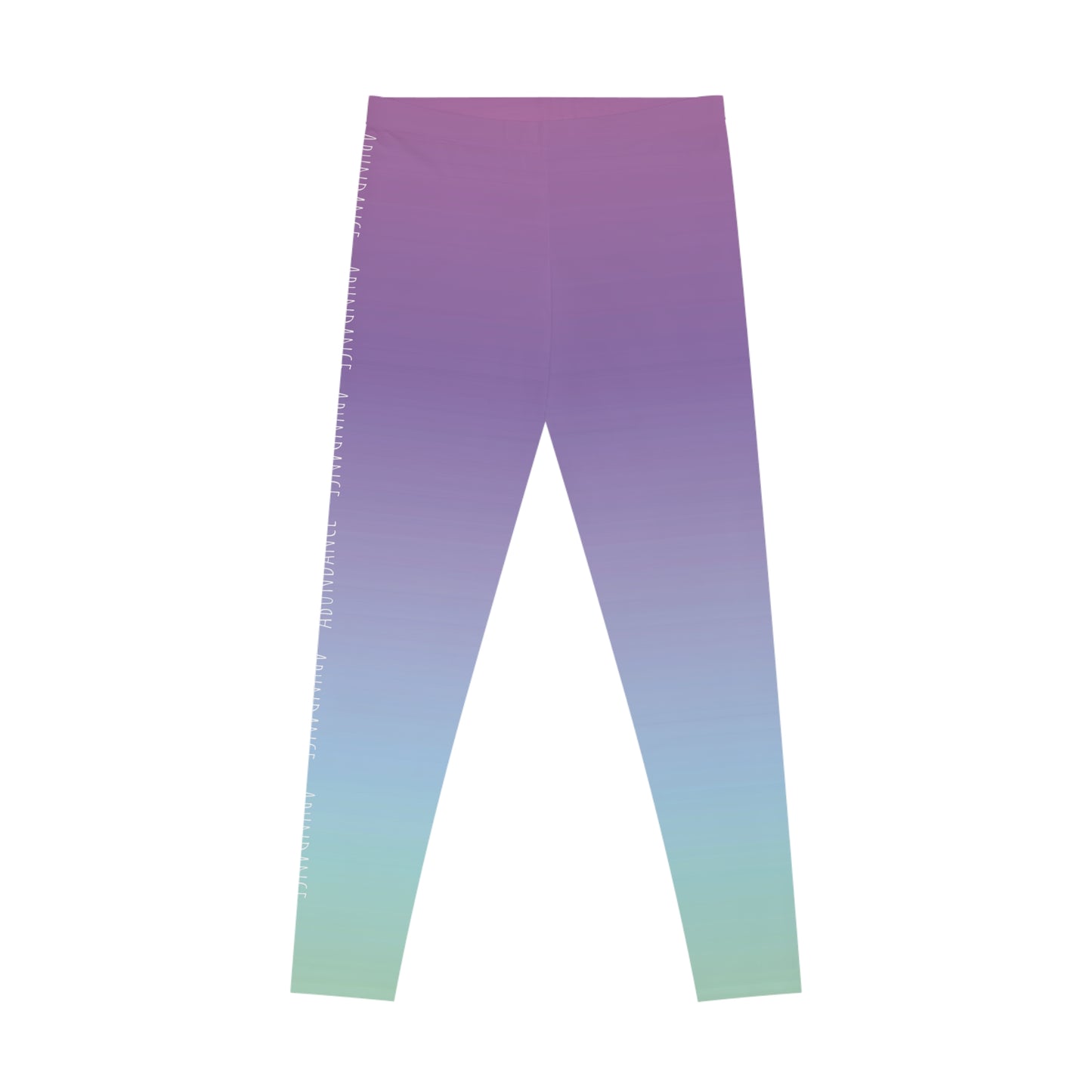 Subliminals for Abundance & Prosperity | Purple Green Gradient Leggings, Stretchy Pants, Comfy Bottomwear