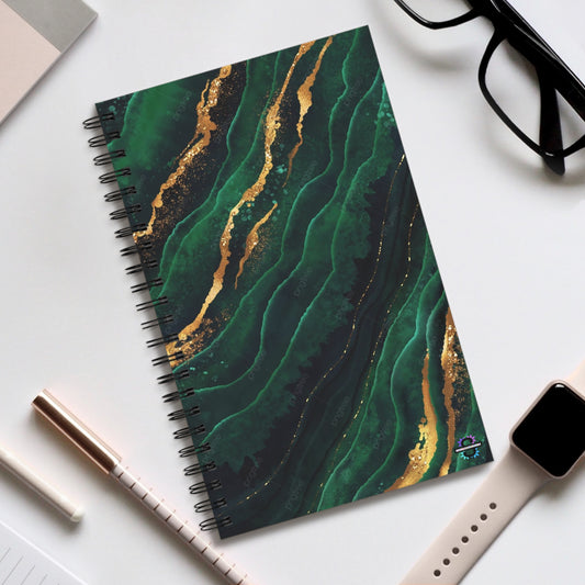 Royal Green Marble design planner Spiral Notebook