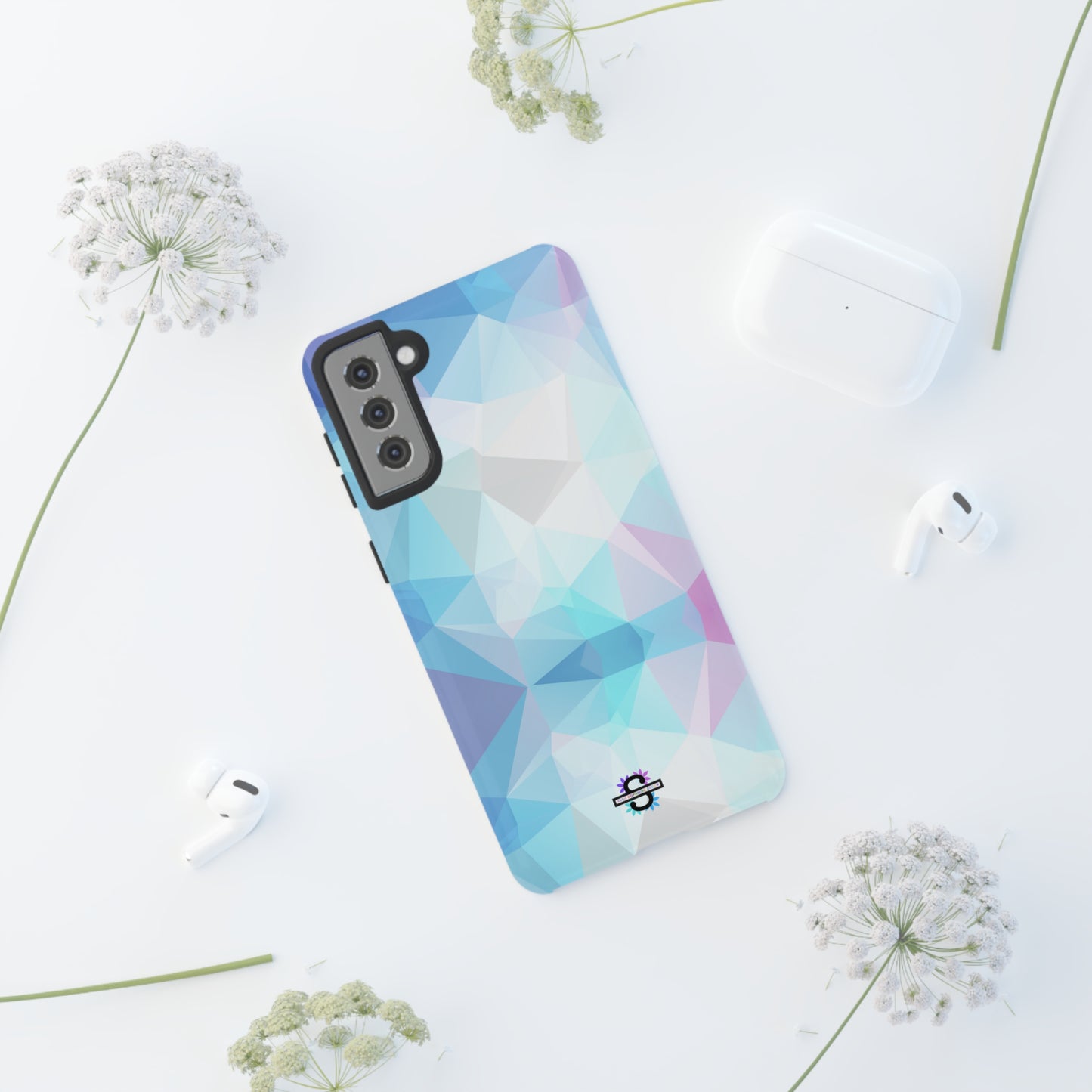 Geometric Blue Phone Cover