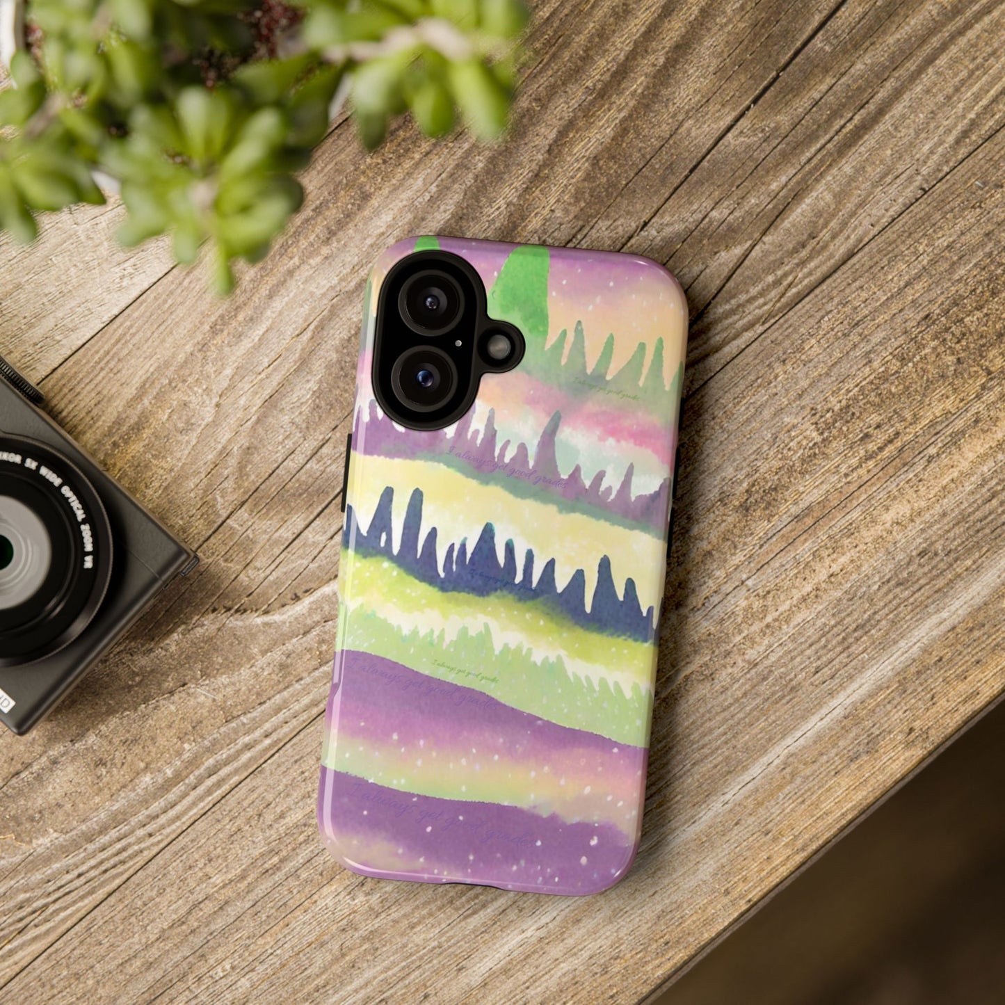 Limited Edition | Subliminals for good grades | Beautiful Abstract Landscape Phone Case – Nature Design Mobile Cover with Dual Protection