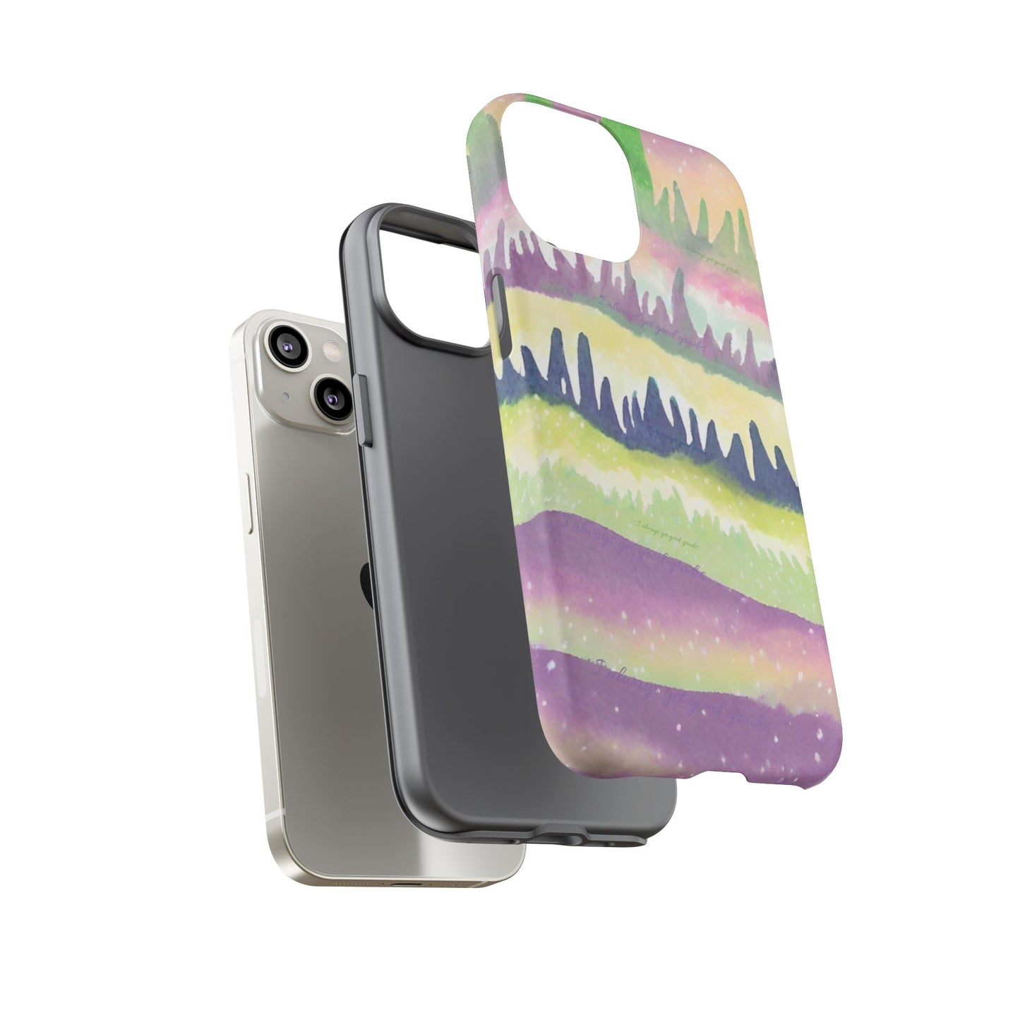 Limited Edition | Subliminals for good grades | Beautiful Abstract Landscape Phone Case – Nature Design Mobile Cover with Dual Protection