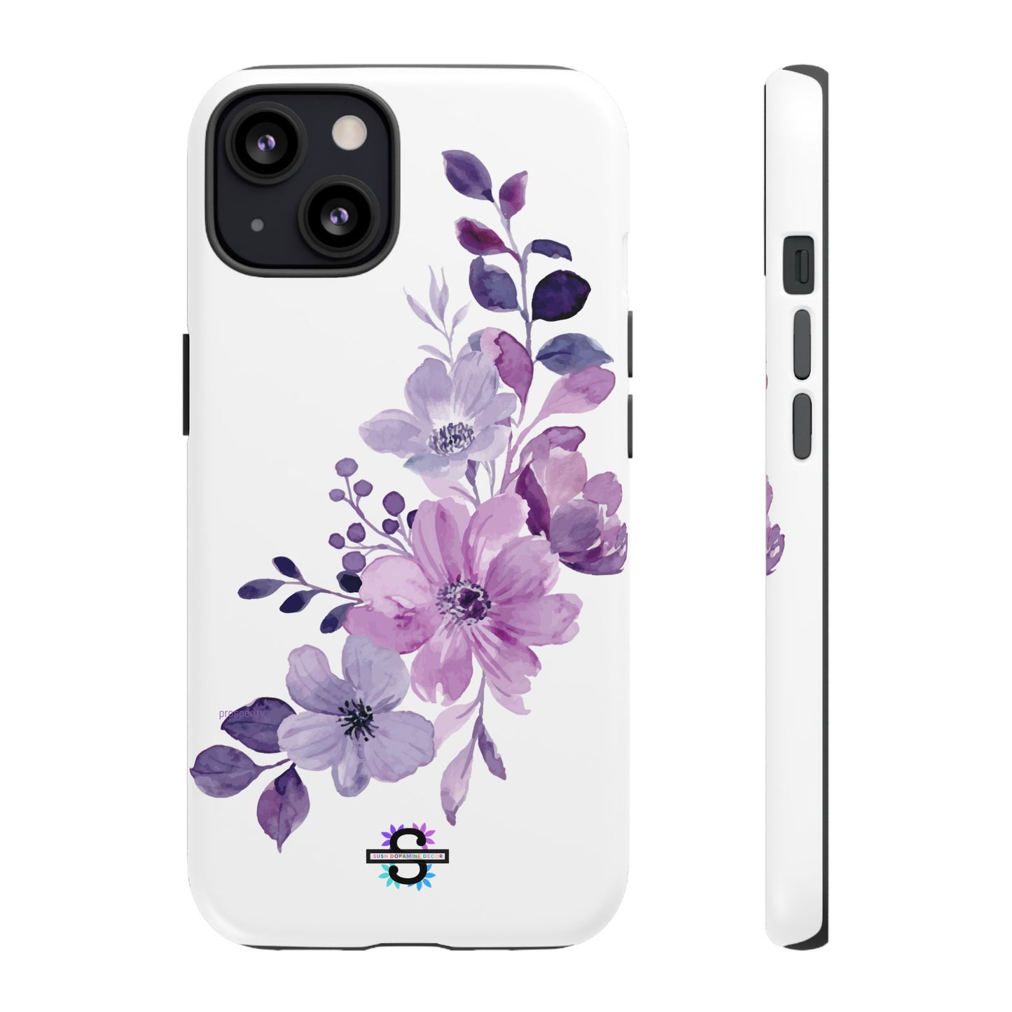 Limited Edition Floral Purple Phone Case | Prosperity Subliminals | Protective Hard Cover | Exclusive Collector's item