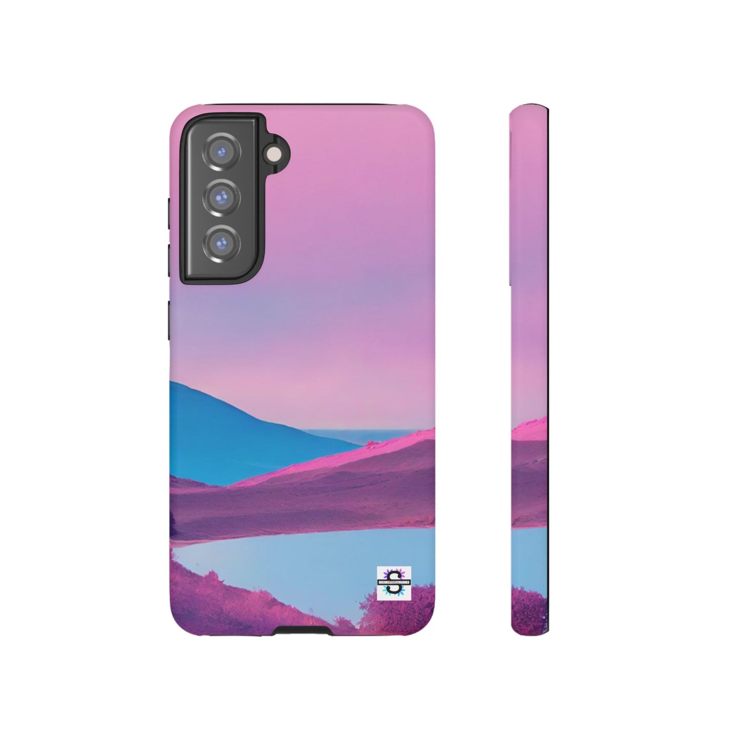 Pink Blue landscape design Phone cover | Mobile case