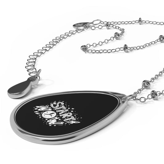 Inspirational Black Oval Necklace | Pendant | Accessories