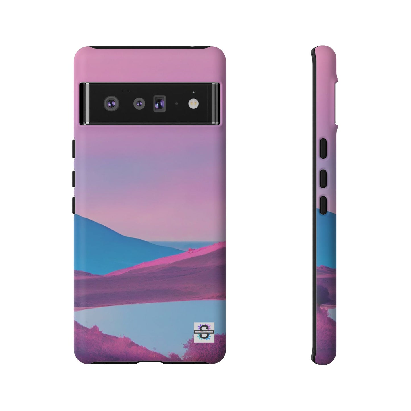 Pink Blue landscape design Phone cover | Mobile case