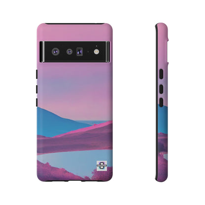 Pink Blue landscape design Phone cover | Mobile case