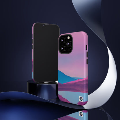 Pink Blue landscape design Phone cover | Mobile case