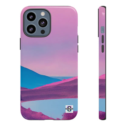 Pink Blue landscape design Phone cover | Mobile case