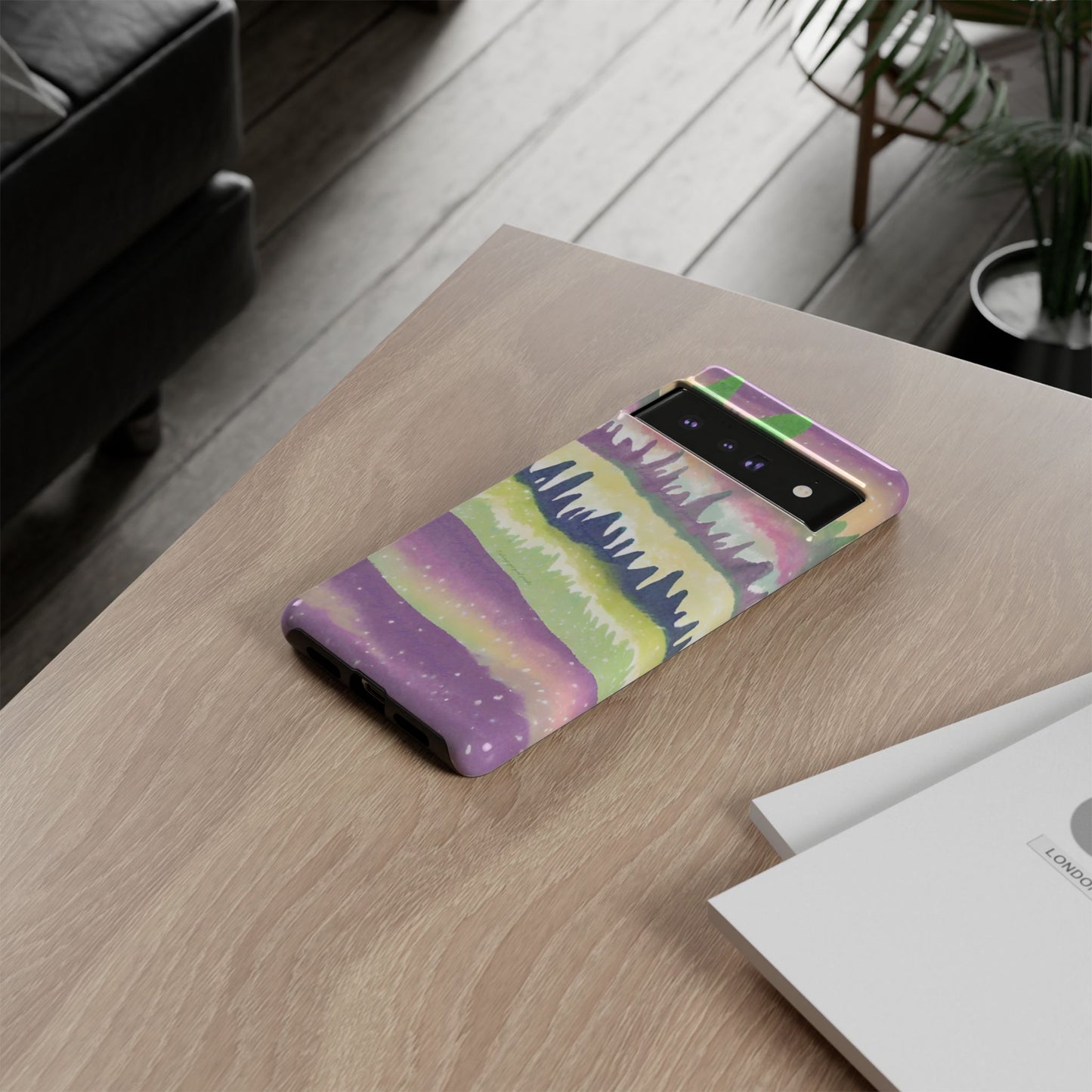 Limited Edition | Subliminals for good grades | Beautiful Abstract Landscape Phone Case – Nature Design Mobile Cover with Dual Protection