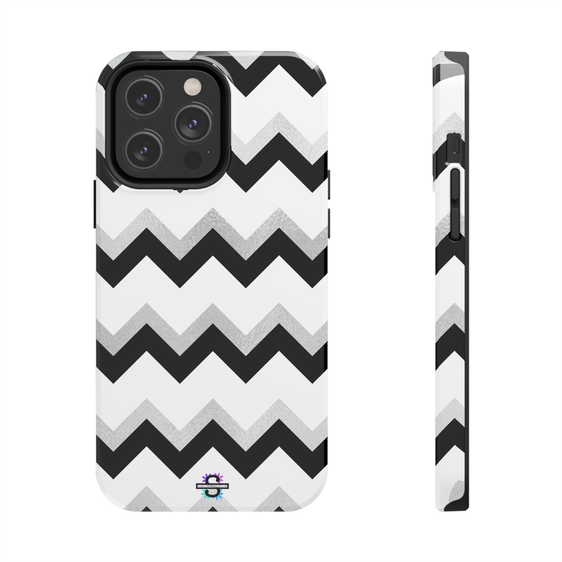 Zig Zag Black and White Phone Case | Mobile CoverSush Dopamine Decor