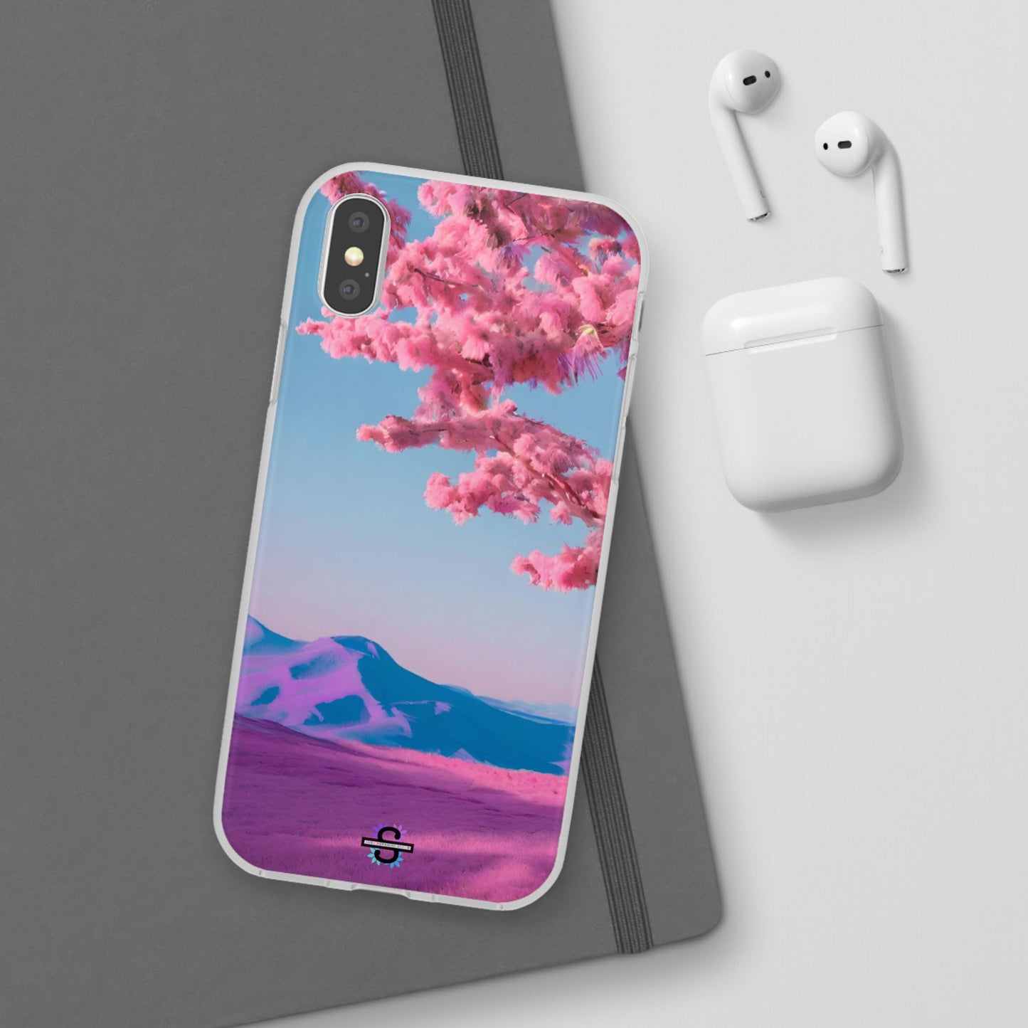 Flexi Pink landscape cherry blossom Phone case | Mobile cover