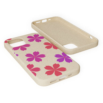 Eco friendly Red floral Phone case