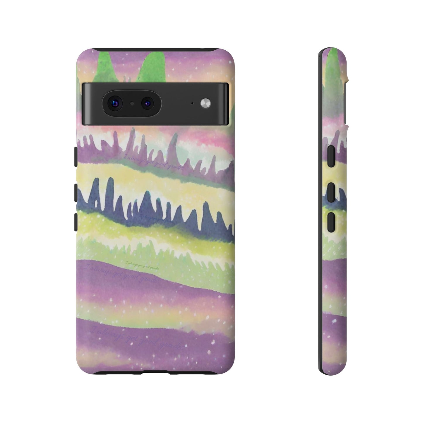 Limited Edition | Subliminals for good grades | Beautiful Abstract Landscape Phone Case – Nature Design Mobile Cover with Dual Protection