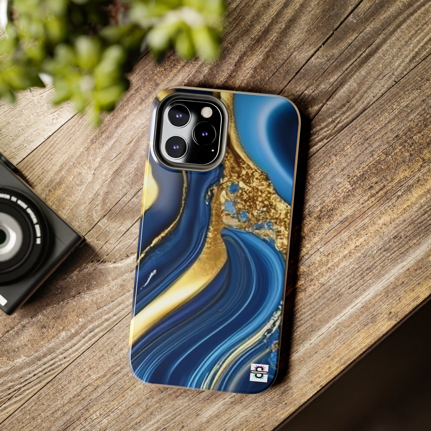 Royal Blue Gold Marble Phone Case | Mobile coverSush Dopamine Decor