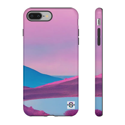 Pink Blue landscape design Phone cover | Mobile case