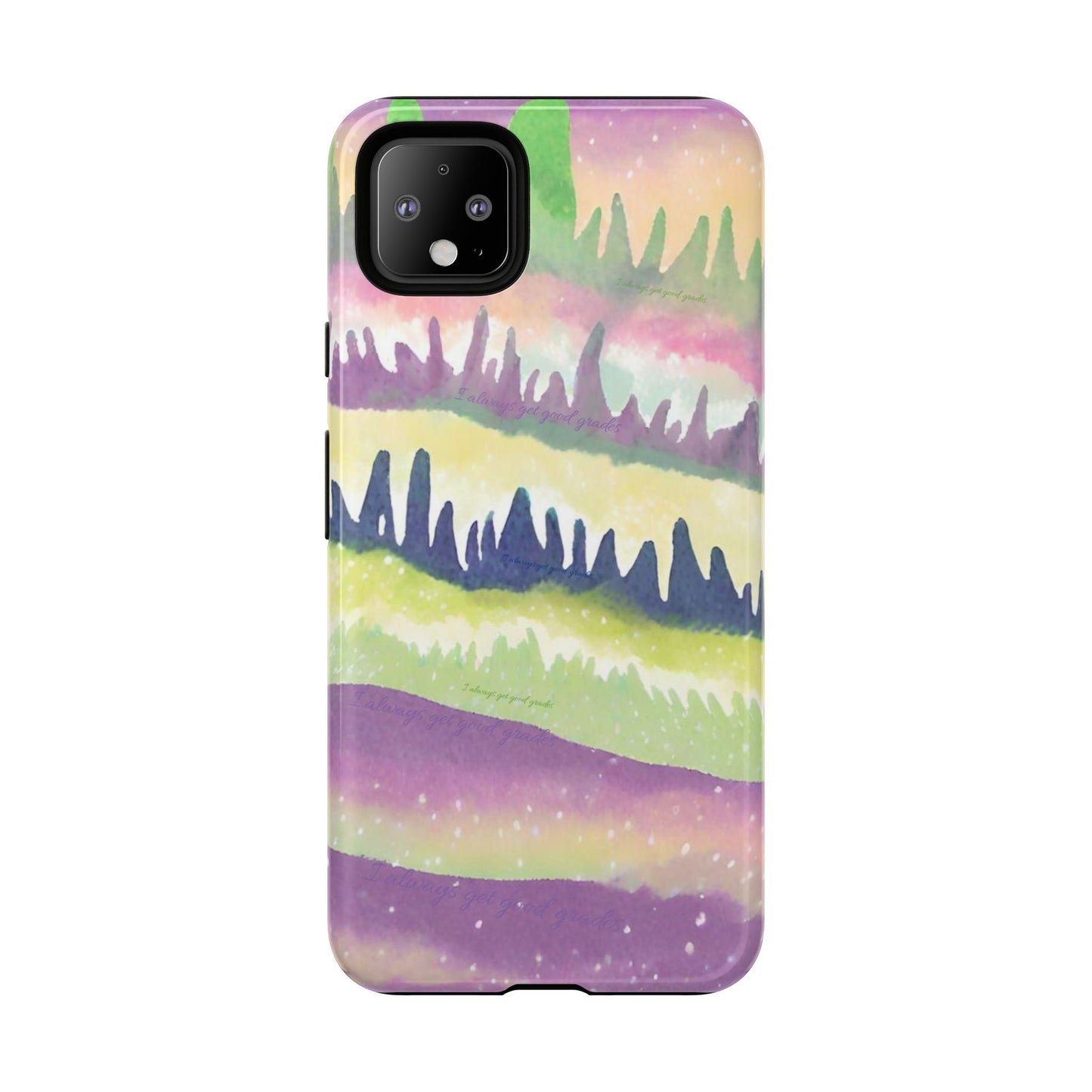 Limited Edition | Subliminals for good grades | Beautiful Abstract Landscape Phone Case – Nature Design Mobile Cover with Dual Protection